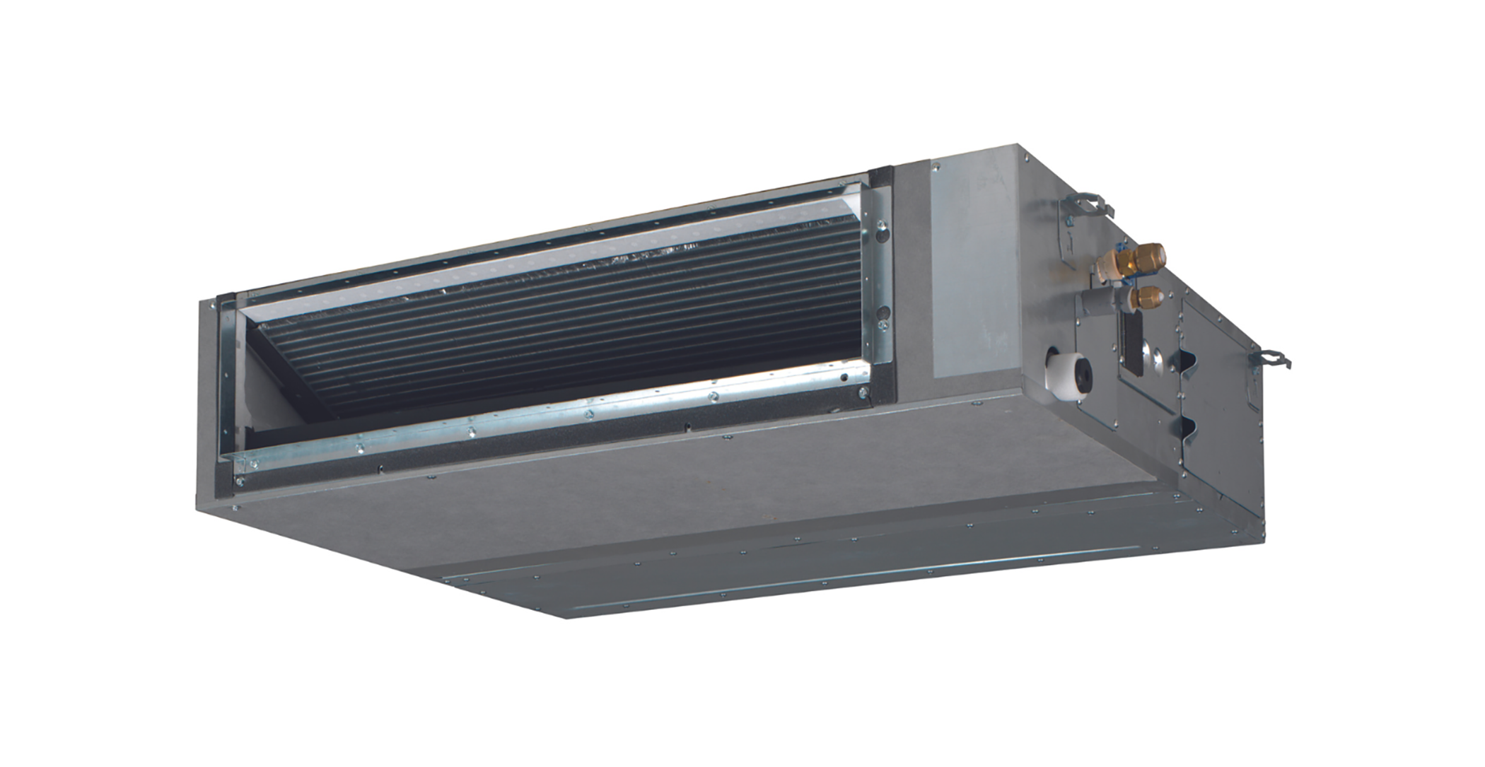 Daikin FBA-A air conditioner unit mounted on a wall, showcasing its sleek design and control panel.
