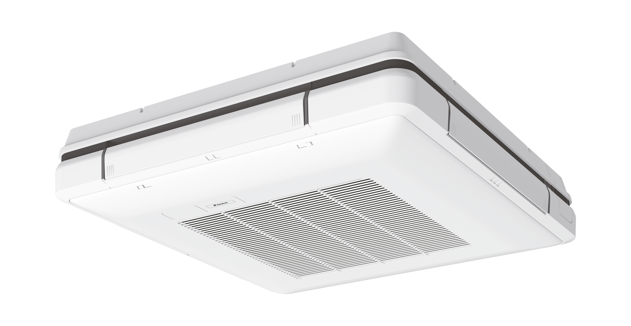 Daikin FUA-A air conditioner unit mounted on a wall, showcasing modern design and control panel in a home setting.