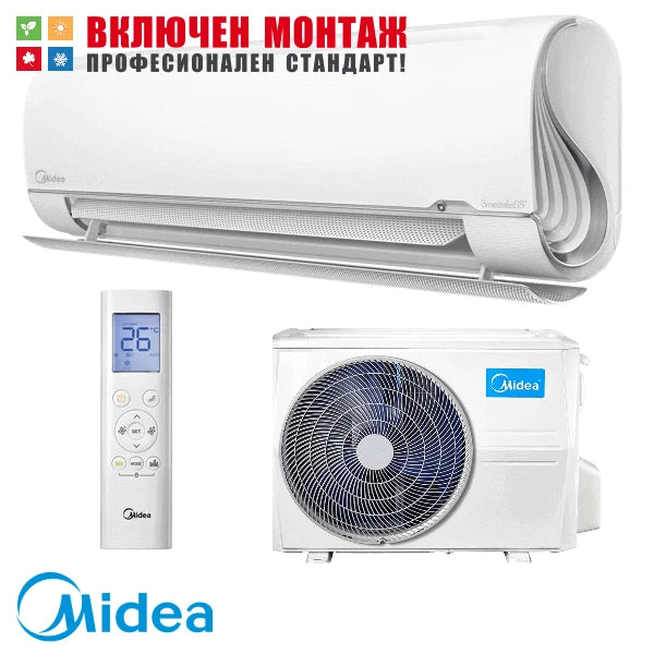 Инверторен климатик Midea MSFAAU-09HRFN8-I / MSFAAU-09HRFN8-O BreezeleSS+, 9000 BTU, клас А+++
