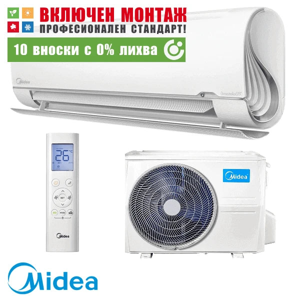 Инверторен климатик Midea MSFAAU-12HRFN8-I / MSFAAU-12HRFN8-O BreezeleSS+, 12000 BTU, клас А+++