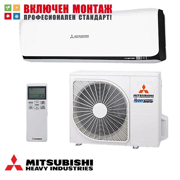 Хиперинверторен климатик Mitsubishi Heavy Industries Diamond SRK25ZSX-WB / SRC25ZSX-W, 9000 BTU, клас A+++