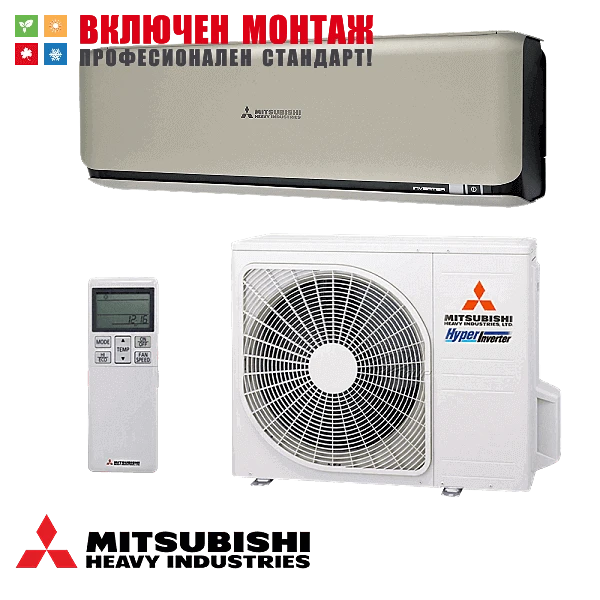 Хиперинверторен климатик Mitsubishi Heavy Industries Diamond SRK25ZSX-WT / SRC25ZSX-W, 9000 BTU, клас A+++
