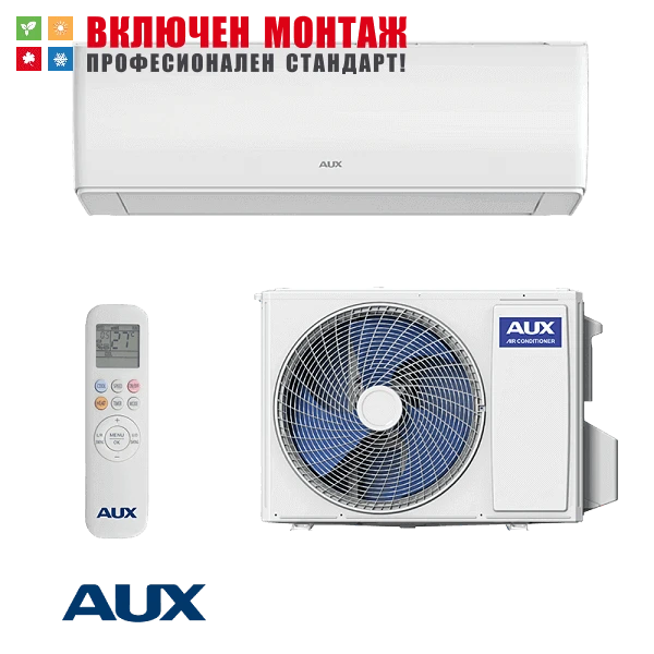 Инверторен климатик Aux ASW-H09B6B4 / HAR3DI-D0 Halo, 9000 BTU, клас А+++