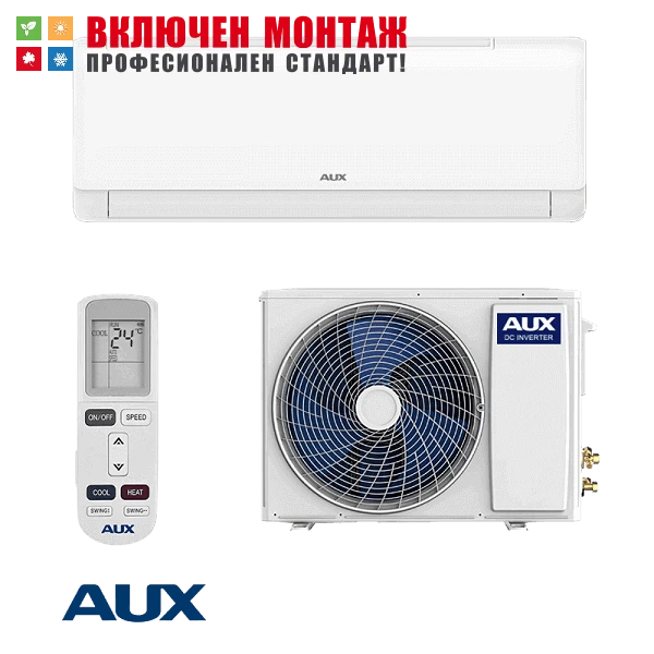 Инверторен климатик Aux Neo ASW-H09B5A4 / QDR3DI-C0 , 9000 BTU, клас А++
