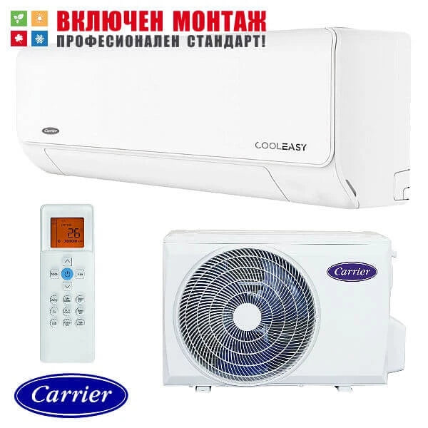 Инверторен климатик Carrier 42QHE12D8SH / 38QHE12D8SH CoolEasy, 12000 BTU, клас А+++