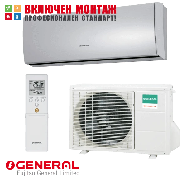 Хиперинверторен климатик Fujitsu General ASHG09LTCА / AOHG09LTC, 9000 BTU, клас A+++
