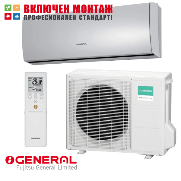 Хиперинверторен климатик Fujitsu General ASHG12LTCА-AOHG12LTC, 12000 BTU, клас A+++