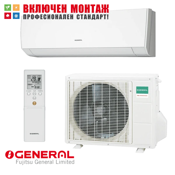 Инверторен климатик Fujitsu General ASHG14LMCA / AOHG14LMCА, 14000 BTU, клас A++