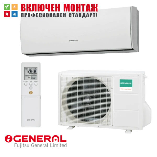 Инверторен климатик Fujitsu General ASHG14LUCA / AOHG14LUC, 14000 BTU, клас A++