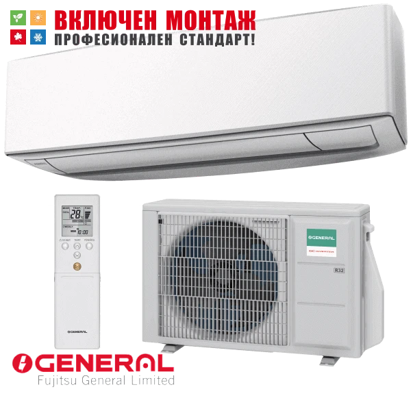 Инверторен климатик Fujitsu General ASHG14KETA-AOHG14KETA, 14000 BTU, клас A++