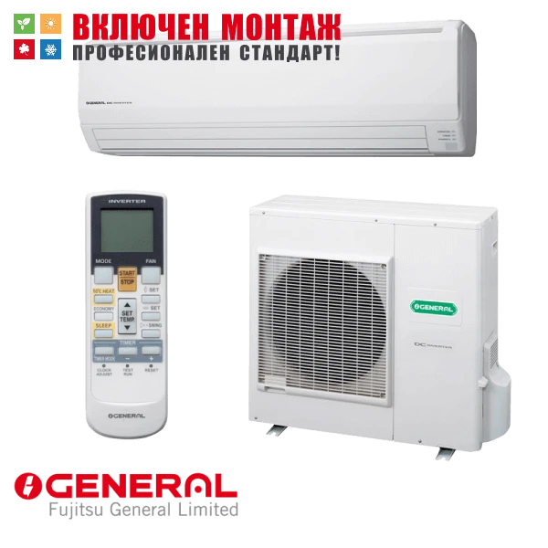 Инверторен климатик Fujitsu General ASHG24LFCC-AOHG24LFCC, 24000 BTU, клас A++