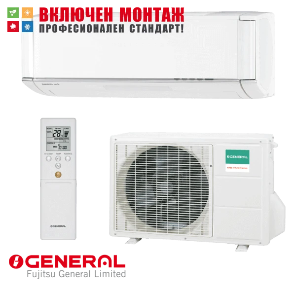 Хиперинверторен климатик Fujitsu General NocriaX ASHG09KXCA / AOHG09KXCA, 9000 BTU, клас A+++