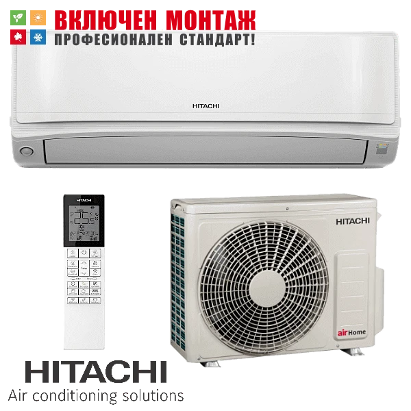 Инверторен климатик Hitachi RAK-VJ70RHAE/RAC-VJ70WHAE airHome 600 WiFi, 24000 BTU, клас А++