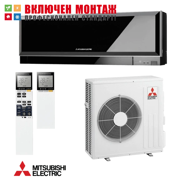 Инверторен климатик Mitsubishi Electric Kirigamine Zen MSZ-EF50VGKB / MUZ-EF50VG + WiFi, 18000 BTU, клас A++