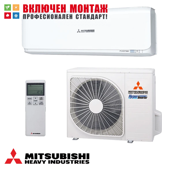 Хиперинверторен климатик Mitsubishi Heavy Industries Diamond SRK35ZSX-W / SRC35ZSX-W, 12000 BTU, клас A+++