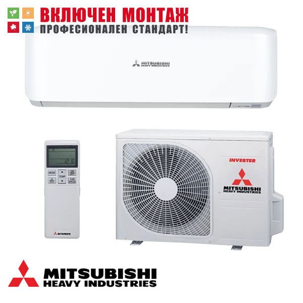 Инверторен климатик Mitsubishi Heavy Industries Premium SRK25ZS-WF / SRC25ZS-W, WiFi, 9000 BTU, клас A+++