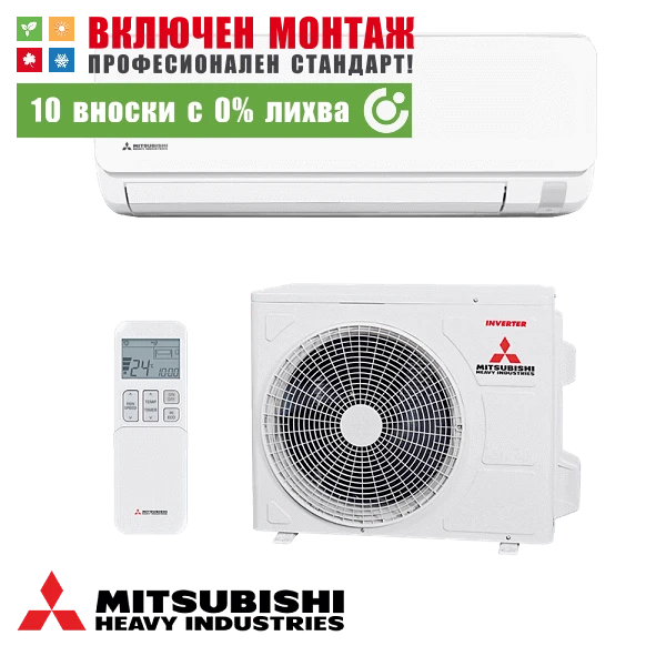 Инверторен климатик Mitsubishi Heavy Industries SRK35ZTL-W / SRC35ZTL-W Smart Plus WiFi, 12000 BTU, клас A++
