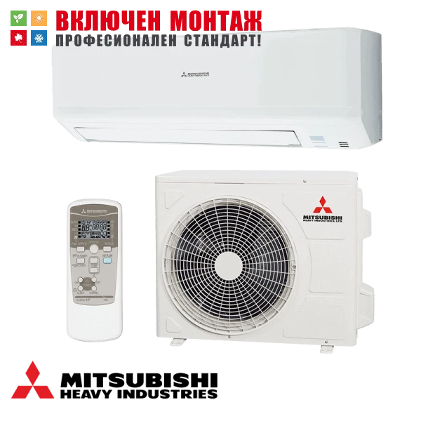 Инверторен климатик Mitsubishi Heavy Industries Standard SRK25ZSP-W / SRC25ZSP-W, 9000 BTU, клас A++
