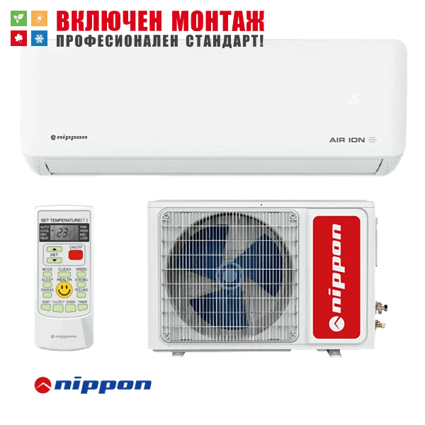 Инверторен климатик Nippon KFR 12DC ION, 12000 BTU, клас А++