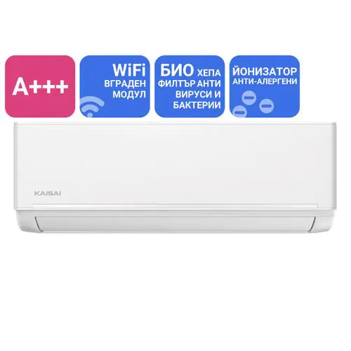 Инверторен климатик KAISAI ICE - WHITE KLW-09HRHI/KLWB-09HRHO, 9 000 BTU, Клас А+++/А++, 19 dB, Фреон R32
