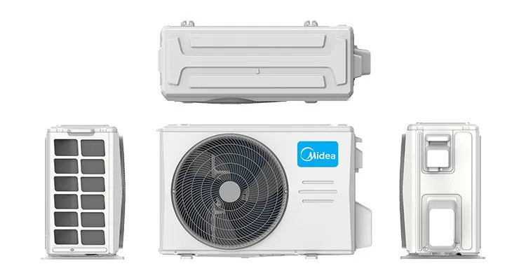 Инверторен климатик Midea Solstice Matte White AI EZ-09RD6-I/EZ-09RD6H-O, 9 000 BTU, Клас А+++/A++, 19 dB, Фреон R32