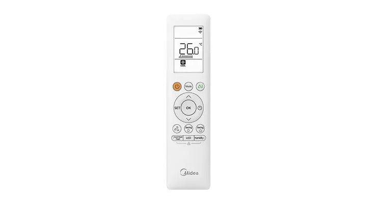 Инверторен климатик Midea Solstice Matte White AI EZ-09RD6-I/EZ-09RD6H-O, 9 000 BTU, Клас А+++/A++, 19 dB, Фреон R32