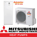 Термопомпа Mitsubishi Heavy Industries HMA100-S / FDCW71VNX-A Hydrolution All-in-one, 8 kW, отопление, охлаждане и БГВ