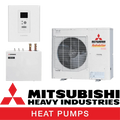 Термопомпа Mitsubishi Heavy Industries HSB100-W / FDCW100VNX-A Hydrolution, 11 kW, отопление, охлаждане и БГВ